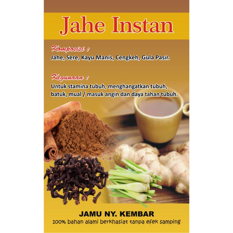 

Jahe Instan dan Jahe Bakar Instan Homemade