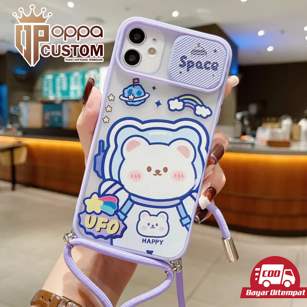 OPPA Case Slingcase Slide Kamera Karakter Tali Lanyard Sling Karakter [SS0697071] - OPPO A5S A11K A1