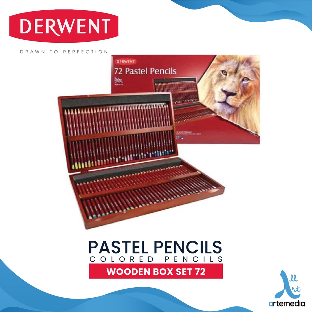 

Derwent Pastel 72 Pencil Color Wooden Box