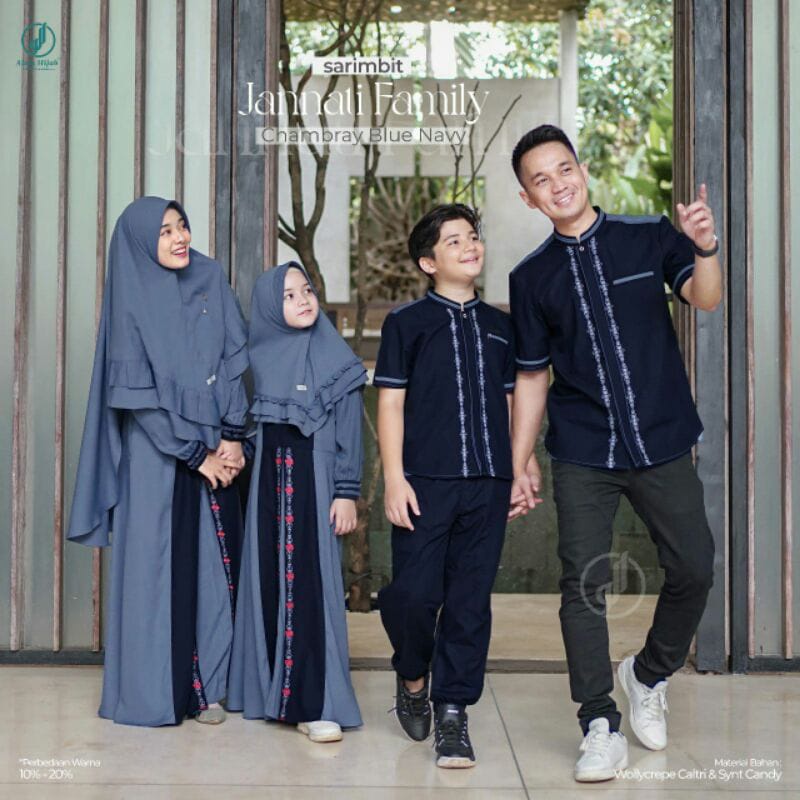 SARIMBIT JANNATI FAMILY SERIES (Chambray Blue Navy)