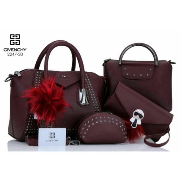 New GIVENCHY antigona Studed Grained Hardware Black 4in1