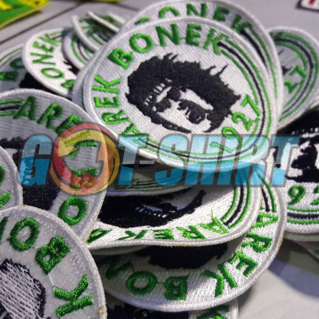 emblem patch bordir bonek dan persebaya surabaya