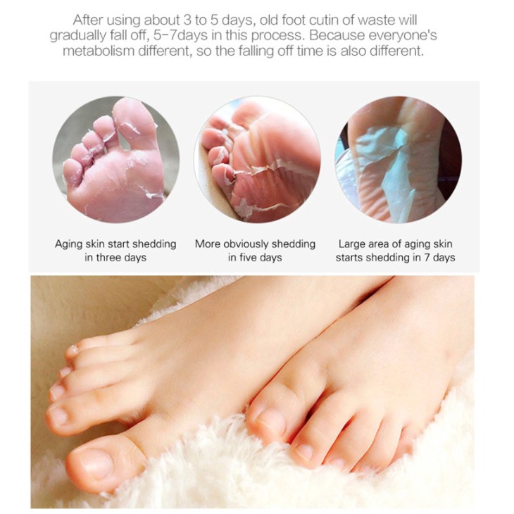 Efero Exfoliating Baby Foot Mask Masker Kaki Peeling Lavender &amp; Aloevera Membuat Sel Kulit Mati Rontok Semua