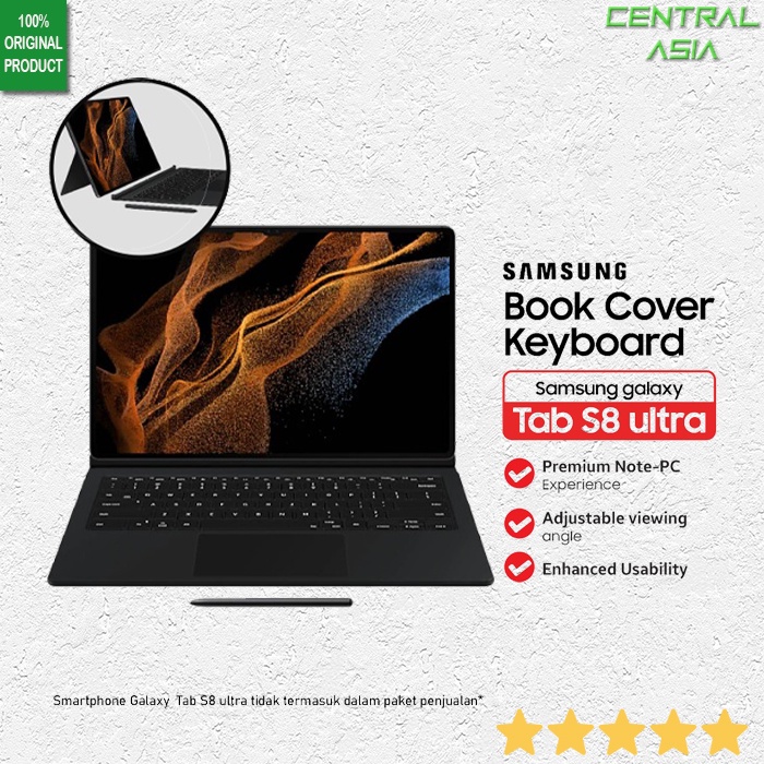 [Original] Book Cover Keyboard Case Samsung Tab S8 Ultra