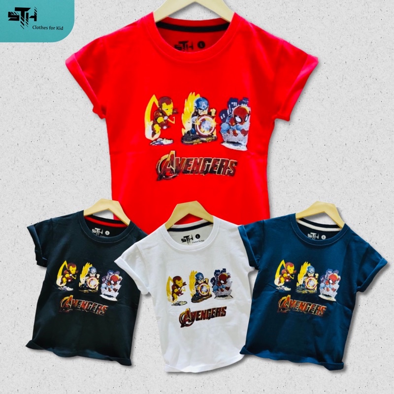 STH 1-10 Tahun [ S / M / L / XL / XXL ] Baju Kaos Anak Laki Laki Cowok PREMIUM DISTRO Bahan Katun Cotton Combed - Avenger 1