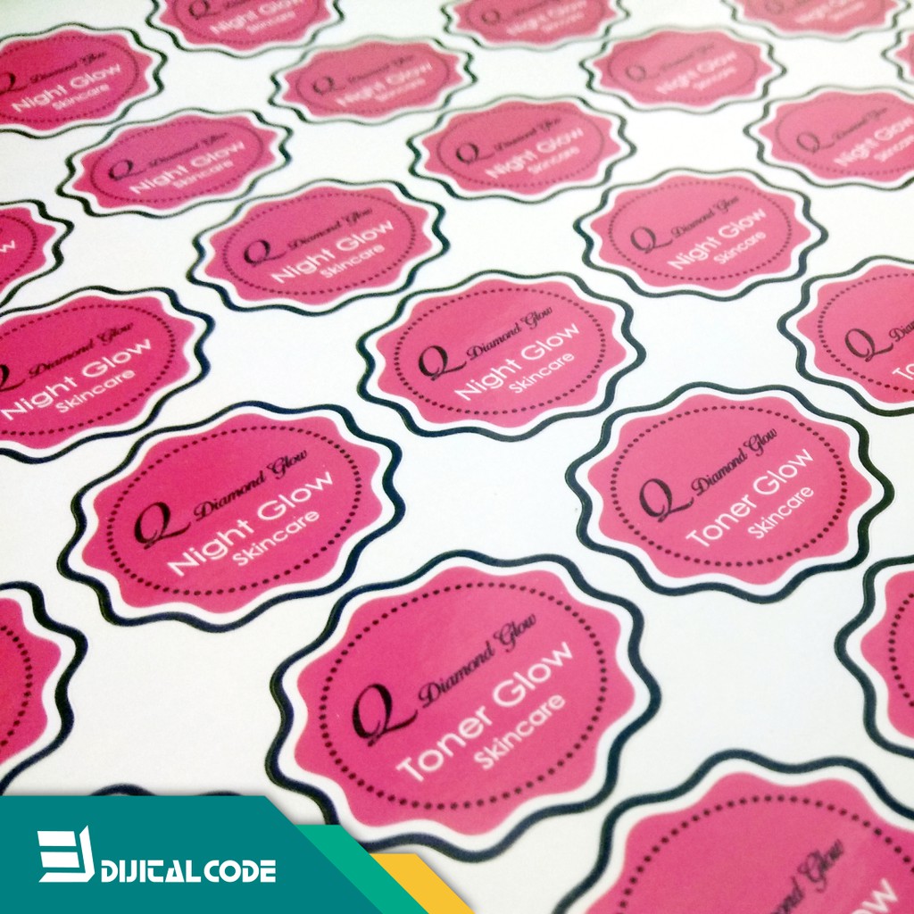 

Cetak + Cut Stiker Kertas Chromo A3 Sesuai Bentuk Stiker