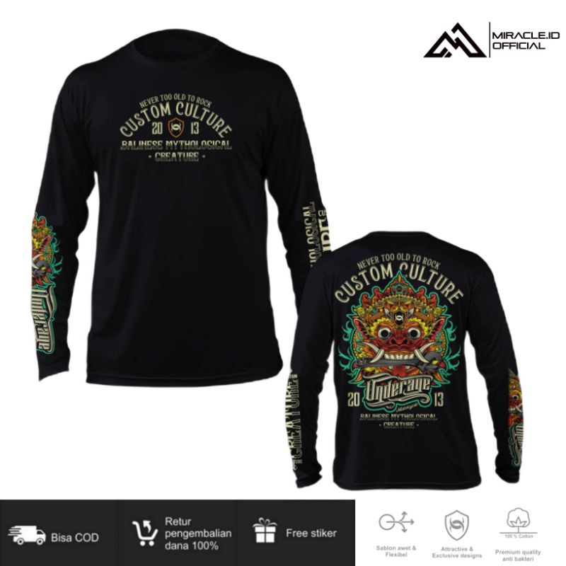 KAOS DISTRO PRIA ORIGINAL UNDERAGE KAOS MOTOR CUSTOM KEREN MURAH BAJU LENGAN PANJANG BRANDED PREMIUM