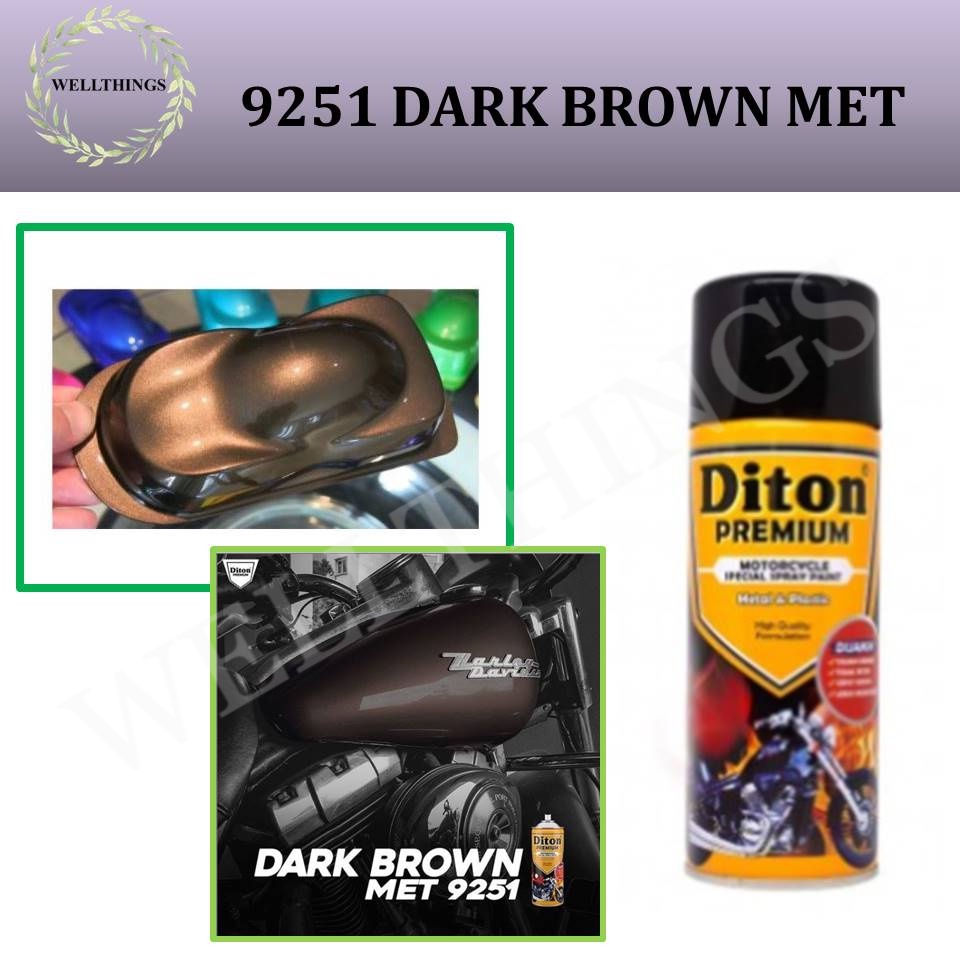 Cat Pilox Diton Premium Dark Brown Met 9251 400cc Coklat Gelap Metalik sepeda motor mobil helm pylox