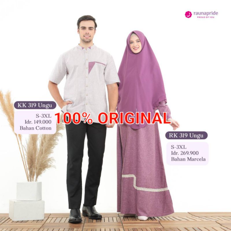 RAUNA GAMIS COUPLE RK 319 KOKO KK 319 RK 320 KK 320 | GAMIS RAUNA TERBARU SET HIJAB | GAMIS RAUNA MU