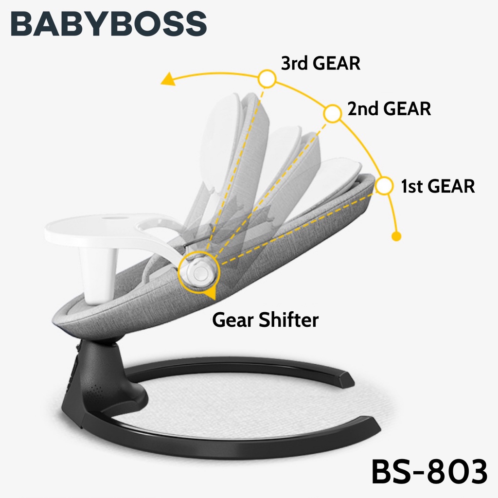 [ Ready Stock ] BABYBOSS BS-803 Ayunan Bayi Automatic Baby Swinger Chair / Swing Bed With Table