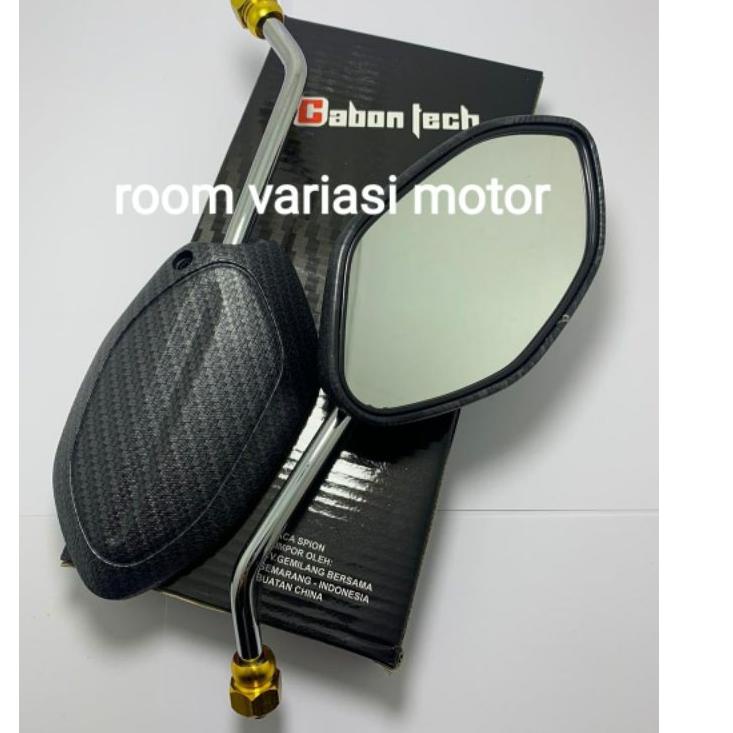 Model Baru SPION BEAT CARBON TANGKAI CHROME DRAT HONDA BEAT VARIO SCOOPY PCX SUPRA KHARISMA REVO DLL