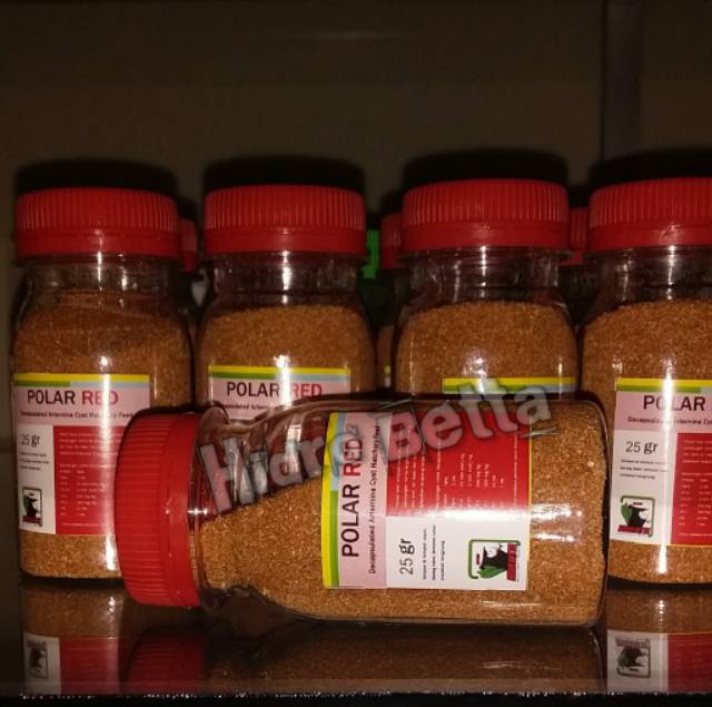 Artemia Polar Red 25gr / Artemia Instan Polar Red 25 gram (Pakan Burayak Ikan Hias Cupang,Guppy dll)