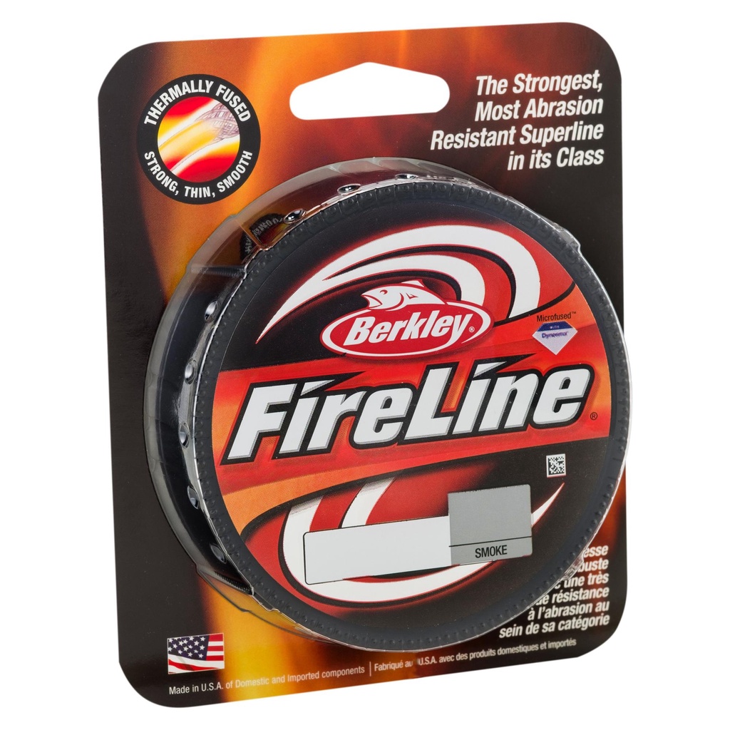 Berkley FireLine Original Thermally Fused 125yd Warna Smoke / Flame Green - Senar Pancing PE Braid t