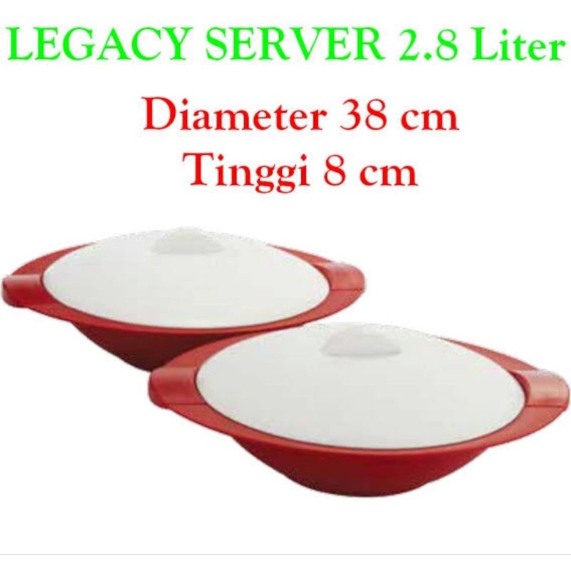 LEGACY SERVER 2.8L (1pc ) BOWL MERAH 2.8L TUPPERWARE