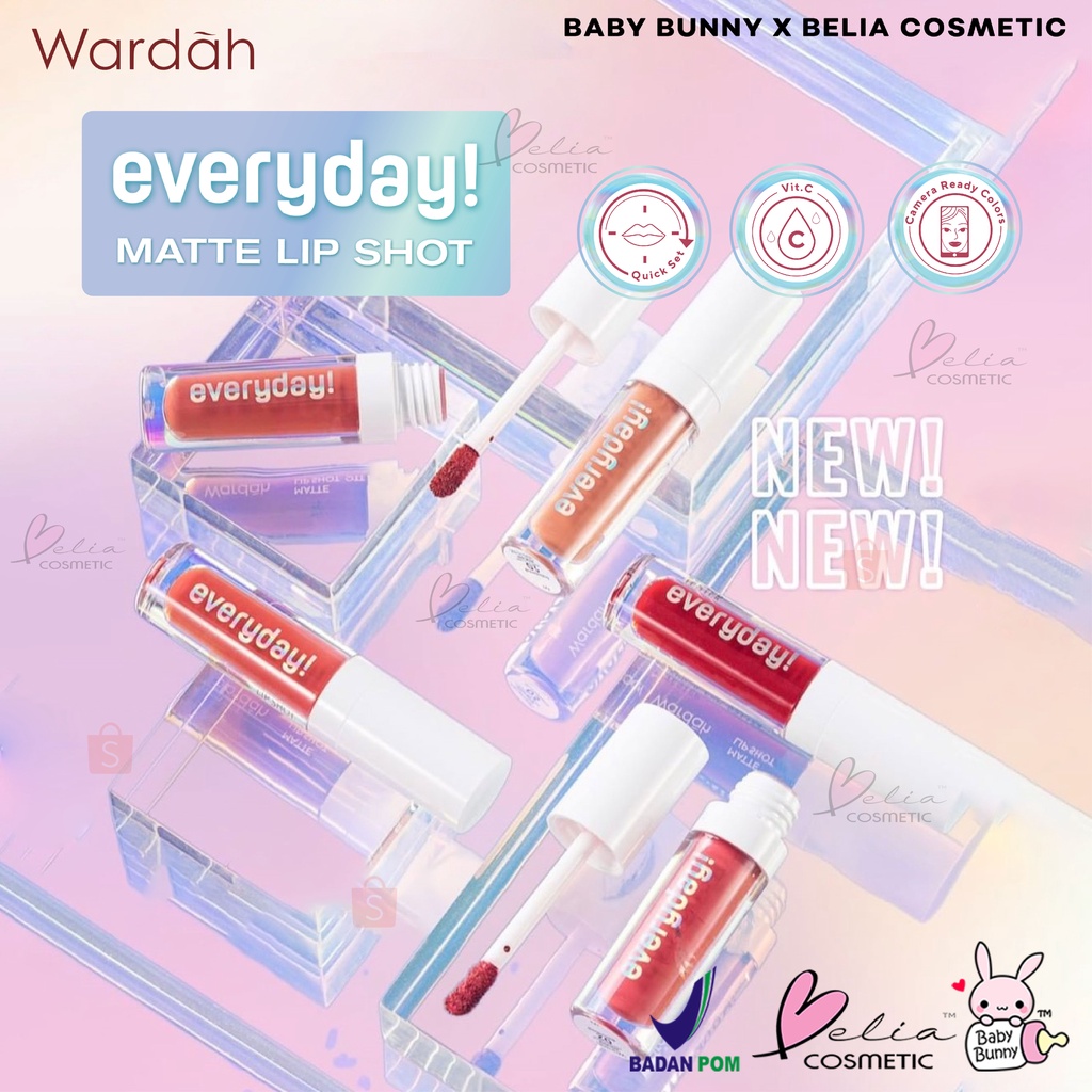 ❤ BELIA ❤ WARDAH EveryDay! Matte Lip Shot | Lip Cream | Lip Tint | Lip Stain | Quick Set | Lip Matte | Baby Bunny | BPOM