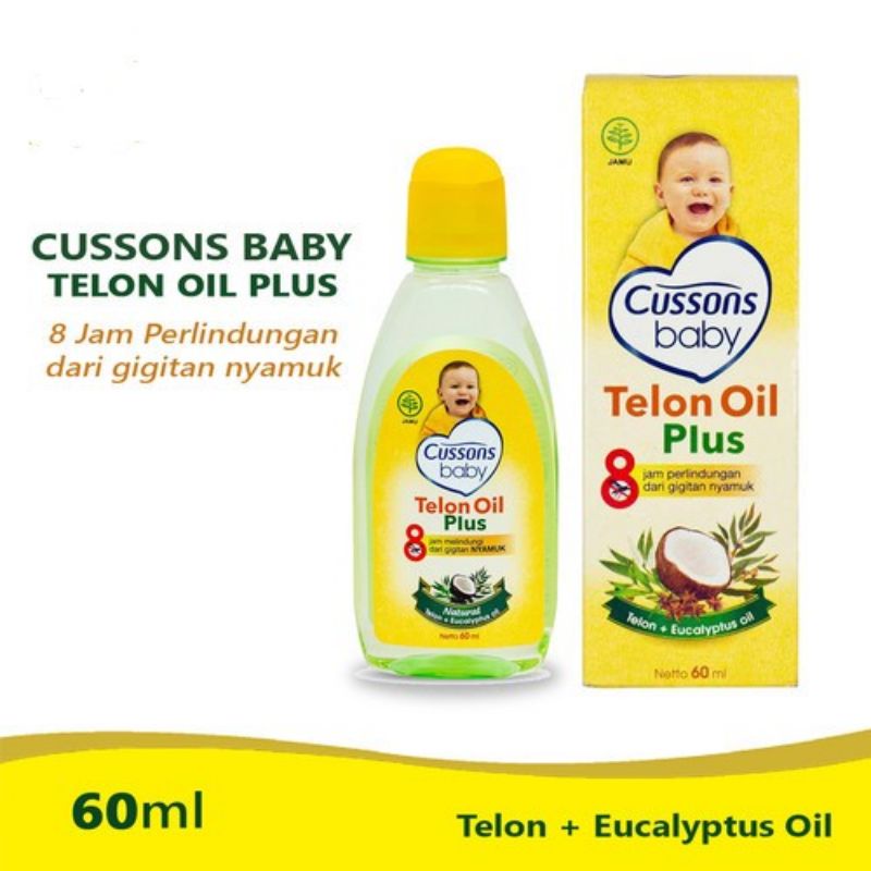 Cussons Baby Telon Oil Plus 60ml &amp; Telon Oil 60ml / Minyak Telon Cussons