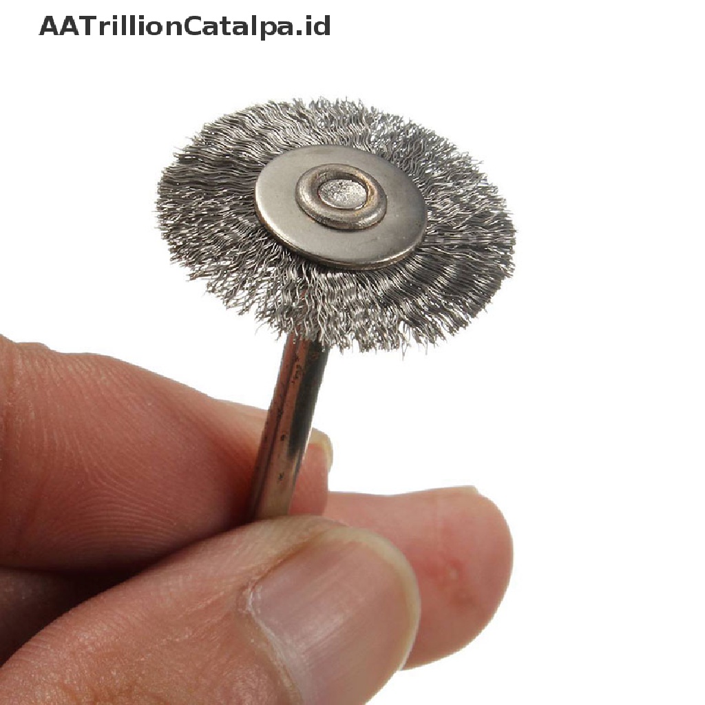 (AATrillionCatalpa) 10pcs / Set Brush Kawat Stainless Steel 3mm 21mm Untuk Gerinda Dremel