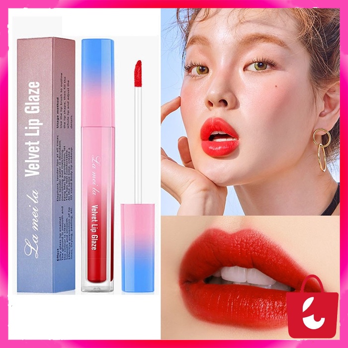 ✅ 100% Asli LAMEILA SILKY GLASS VELVET LIP GLAZE / LAMEILA LIPSTICK CAIR PELEMBAB BIBIR TAHAN AIR DAN LAMA