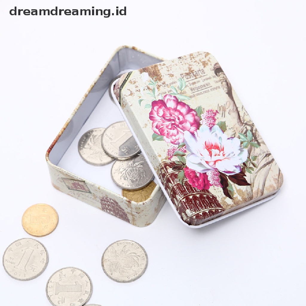 (dreamdreaming.id) Kotak Kaleng Penyimpanan Perhiasan / Permen / Koin Motif Kartun Untuk Hadiah