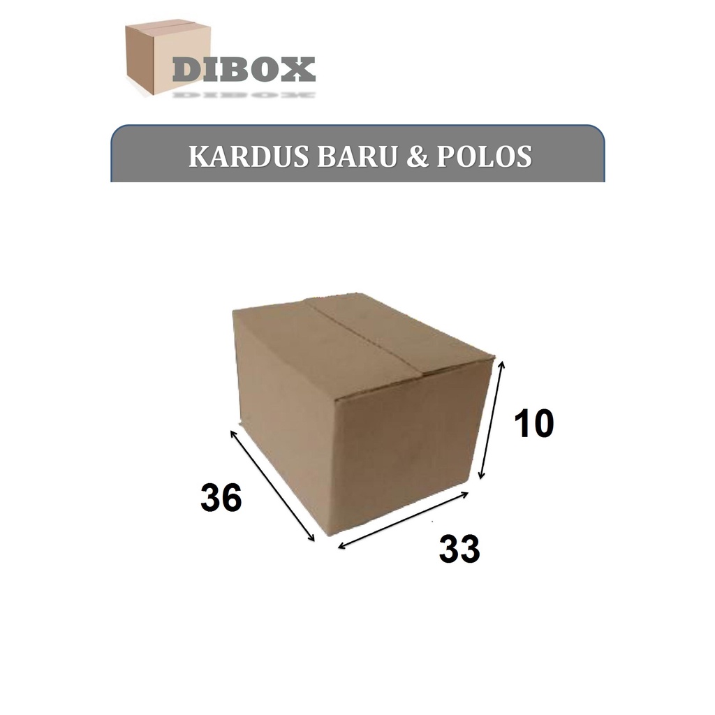 

KARDUS/BOX KARTON POLOS UKURAN 36 X 33 X 10 CM DOUBLE WALL