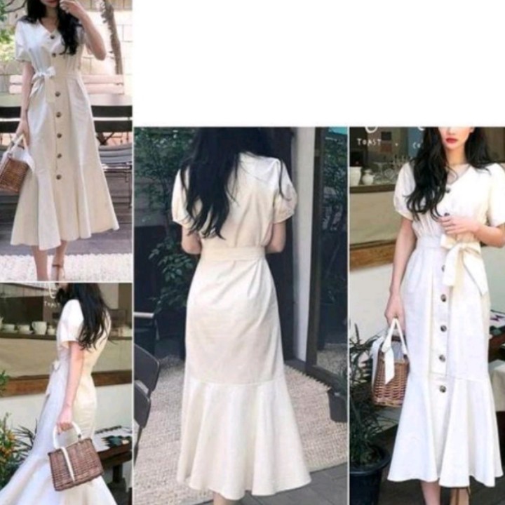 FWG - DRESS MAXY KIMBERLY 1291 / DRESS DUYUNG WANITA / DRESS KOREA / BAJU / LONG DRESS / DRESS