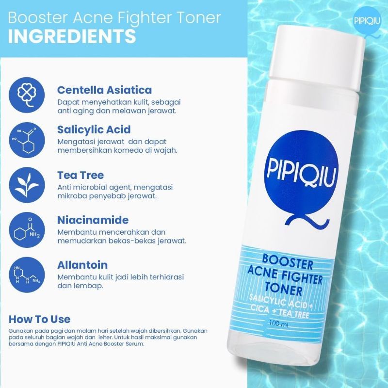 PIPIQIU BOOSTER ACNE FIGHTER TONER 100ML