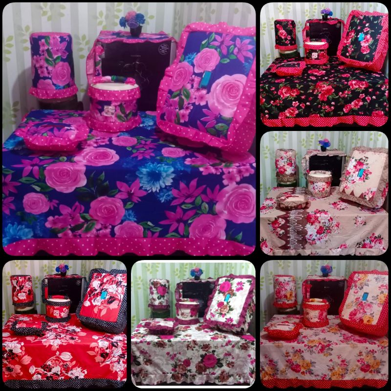 E.baystore - Taplak Meja Makan + Tudung Saji Set Lengkap Dekorasi Dapur Rumah