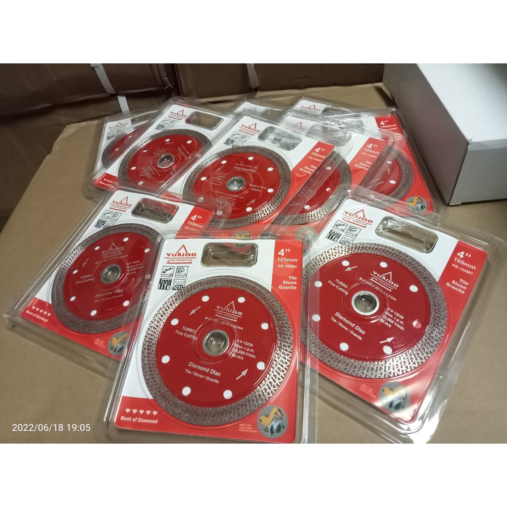 BISA COD YUKIDO MATA POTONG KERAMIK 4&quot; INCHI /MATA GURINDA GERINDA POTONG Mata potong keramik granit marmer 105mm/DIAMOND WHELL GRANITE/Mata Potong Gerinda Granit dan Keramik