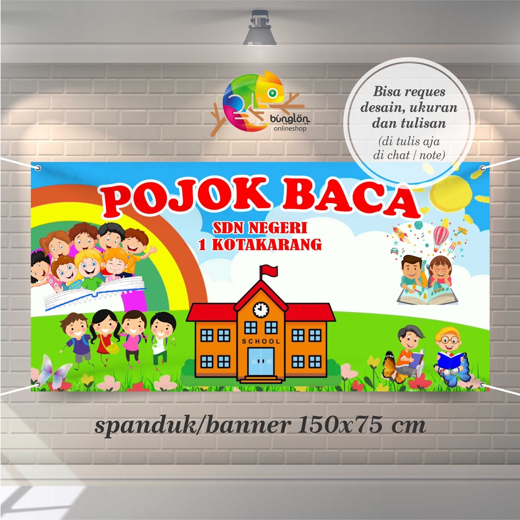 Size 150x75 Cm Spanduk, Banner Pojok Baca