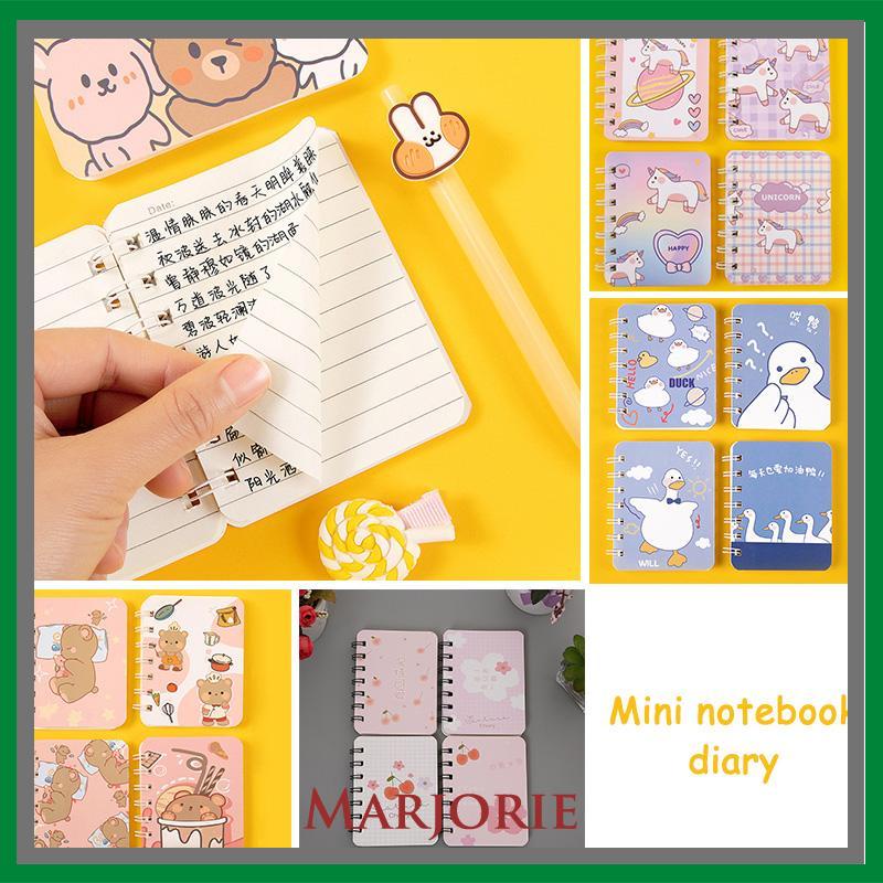 A7 Rollover Coil Buku Mahasiswa Saku Buku Kecil Mini Notebook Diary Portable Office Notepad-MJD