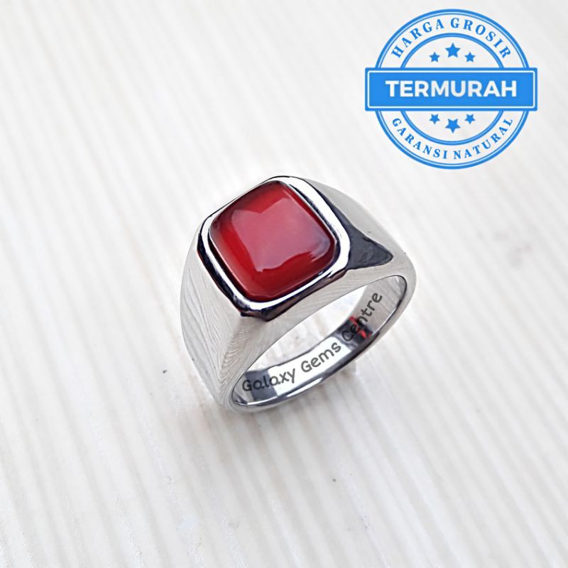 Cincin Pria Kerren Batu Red Baron Kotak