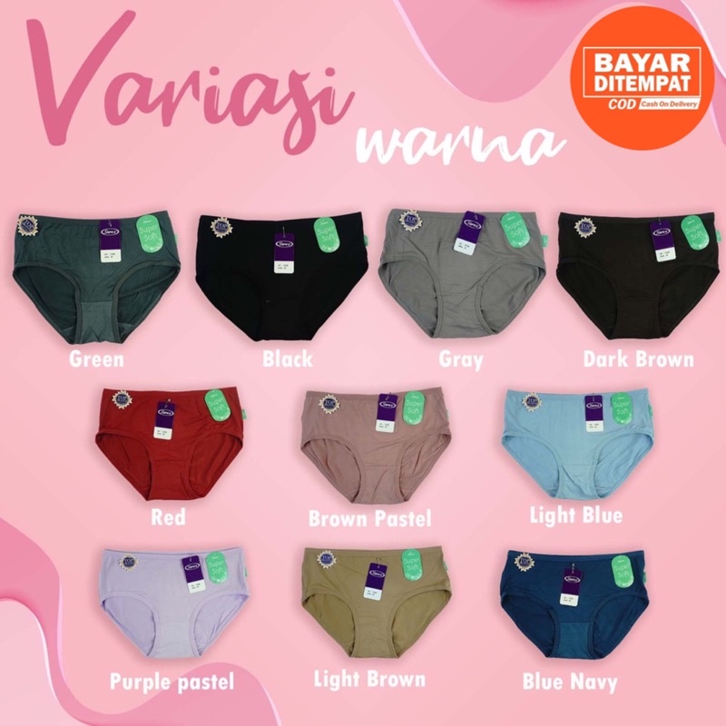 Lusinan CD Celana Dalam Wanita Sorex 1239 Pakaian Dalam Wanita Kancut Wanita Undies Wanita Sorex