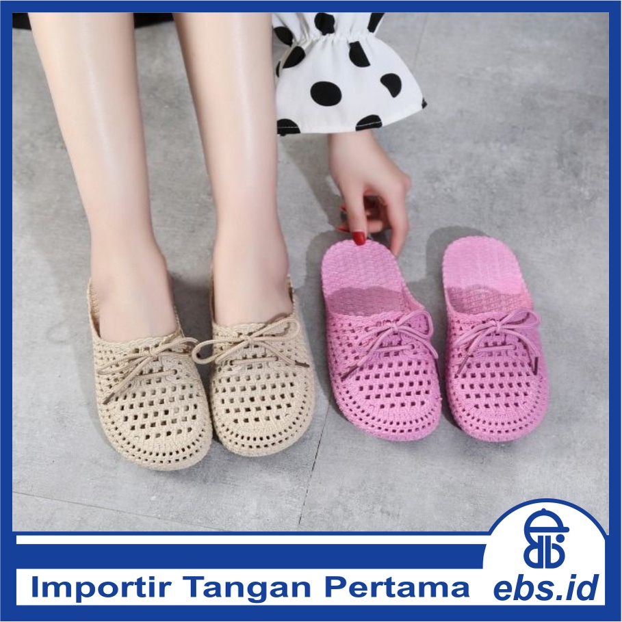 𝗘𝗕𝗦 ✅ COD SA005 Sandal Santai Wanita Rubber Ada Pita Kamar Mandi Dapur Simple