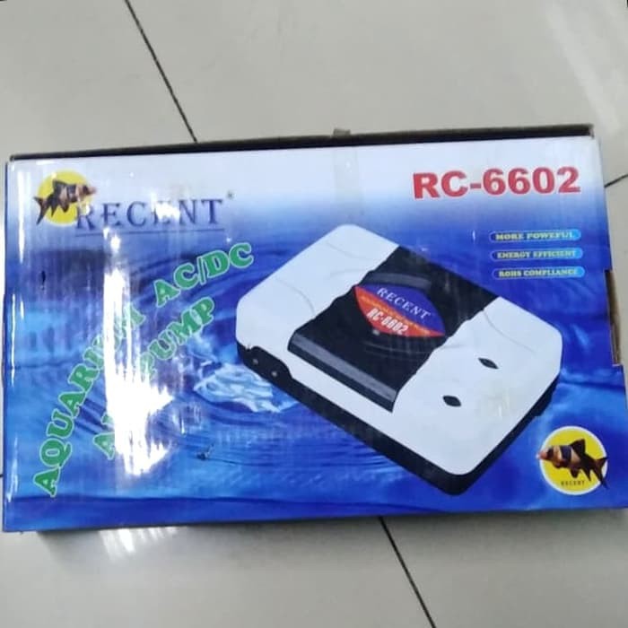 pompa udara aerator aquarium AC DC Recent RC 6602