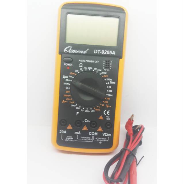 Multitester digital osmond Ampere Volt Meter - DT-9205A