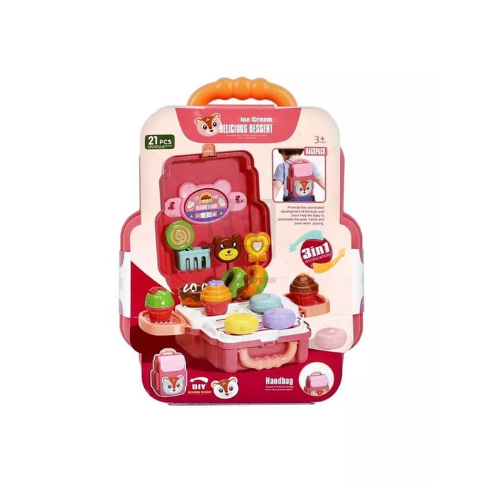 MAINAN TAS ES KRIM BACKPACK ICE CREAM DELICIOUS DESSERT