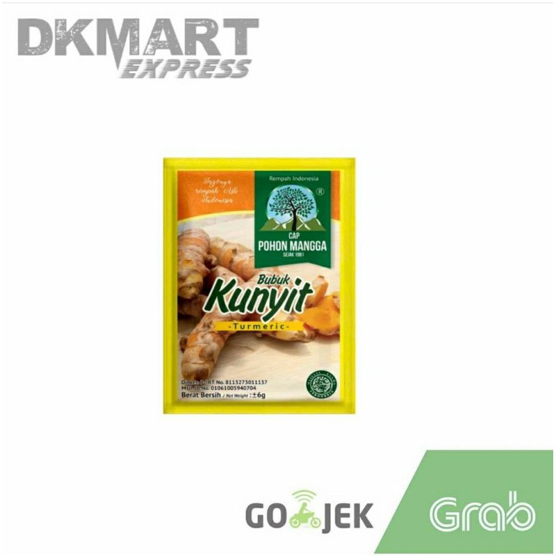 kunyit bubuk kunyit cap pohon mangga 6 gram