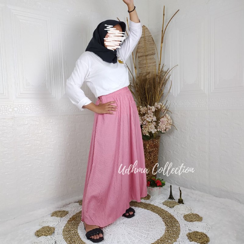 (PROMO) Rok Plisket Mayung Import/Rok Plisket Maxi Skirt Flare By Udhma