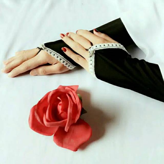 Handsock CIN&quot; RENDA PTH/ manset murah/finggerless renda cantik/manset wanita muslimah