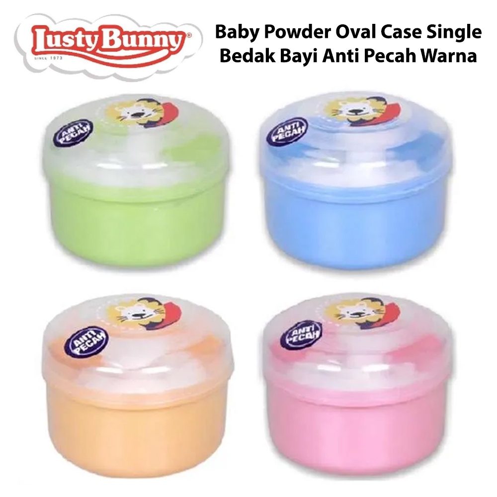 Lusty Bunny Baby Powder Oval Case Single Bedak Bayi Anti Pecah Warna