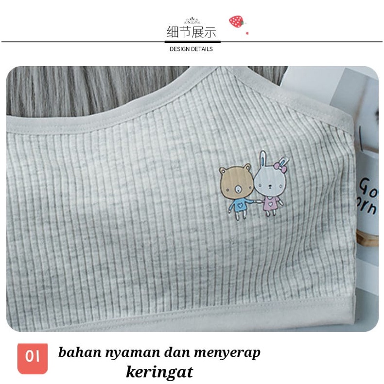 BAJUKIDDIE MIKO MINISET PAKAIAN DALAM ANAK PEREMPUAN SD SMP REMAJA KAOS DALAM BRA KOREA IMPORT NOT SOREX