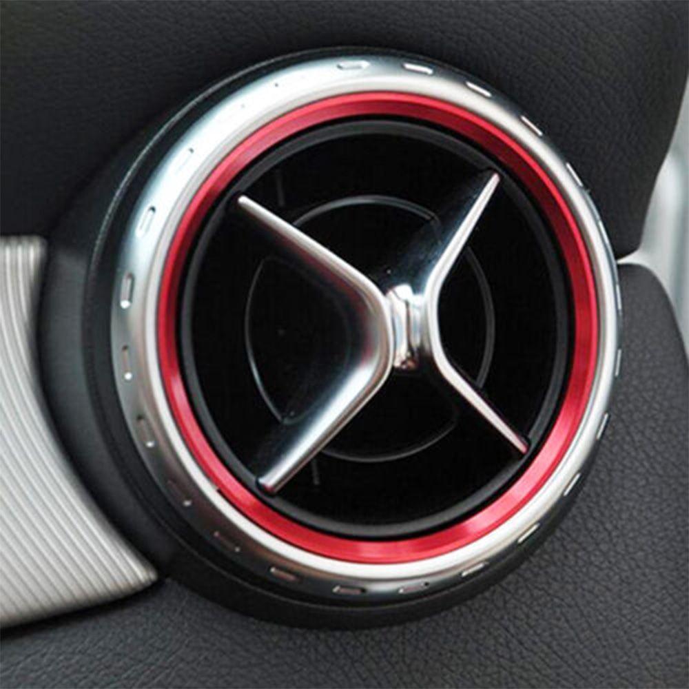 Populer 5pcs Exhaust port AC Ring Fitting Gaya Mobil Mudah Dipasang Versi Tempel Outlet Untuk Untuk Benz A/B/CLA/GLA