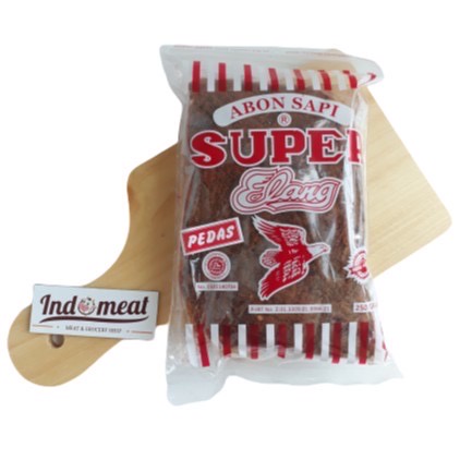 

ABON- ABON SAPI SUPER CAP ELANG / 250 GR - PEDAS -MAKANAN-KERING.