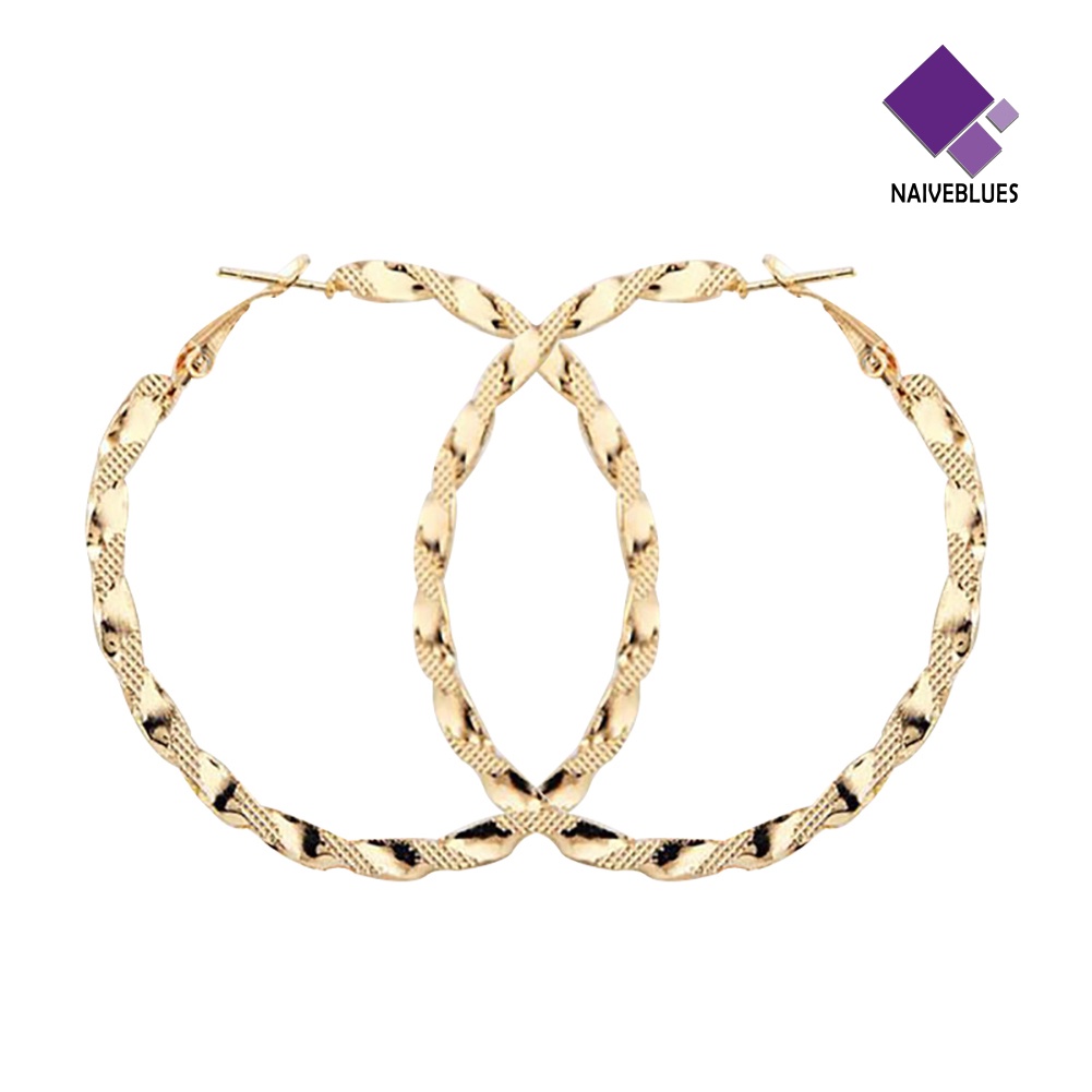 Anting Juntai Bentuk Lingkaran Besar Untuk Wanita