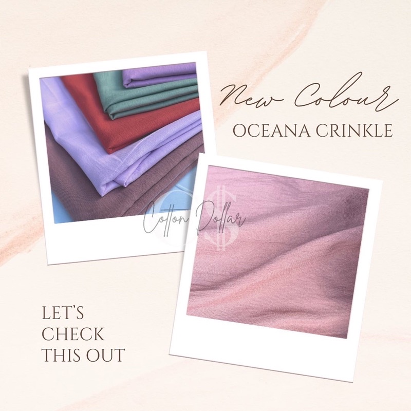 KAIN OCEANA CRINKLE POLYESTER AIRFLOW PREMIUM GRADE A | METERAN ECERAN / ROLL