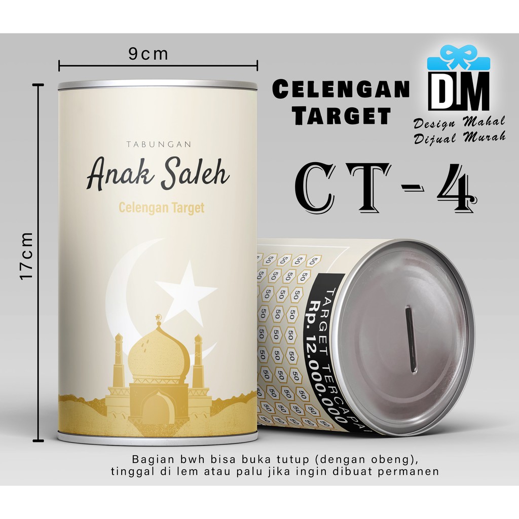 CELENGAN TARGET TABUNGAN TARGET VIRAL Model Buka Tutup Size M BTS Desain 4-6