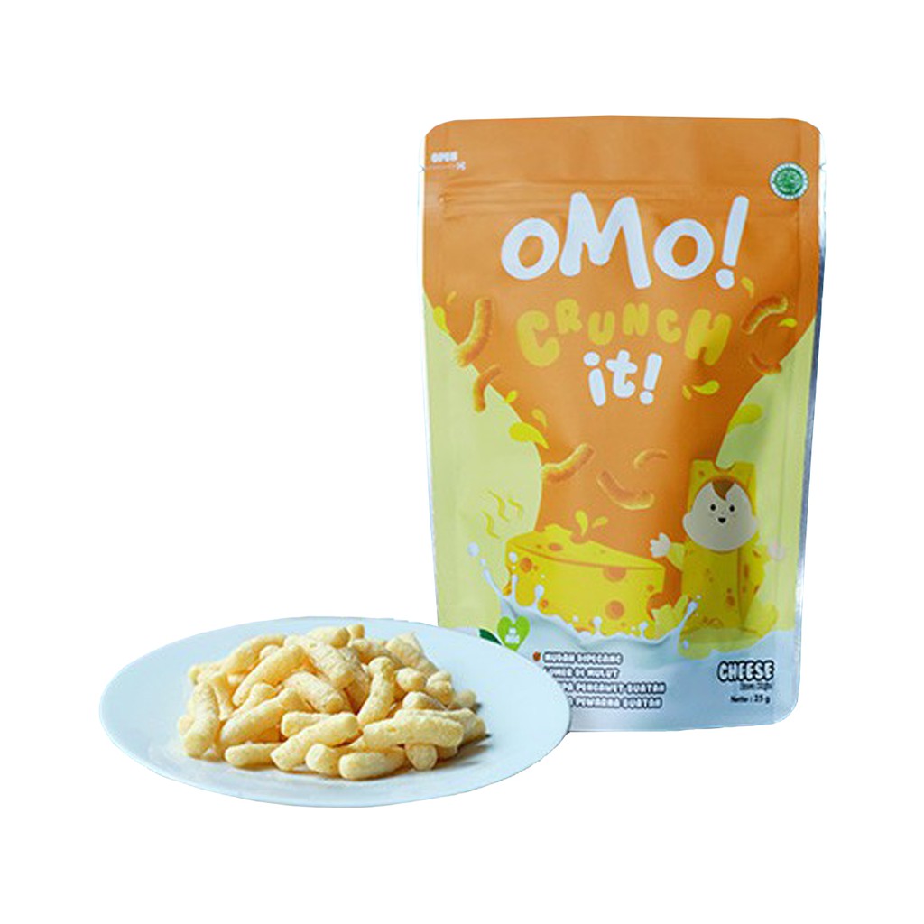 OMO! Crunch It! Cheese Keju Snack Makanan Ringan Camilan Bayi 8M+ 25g