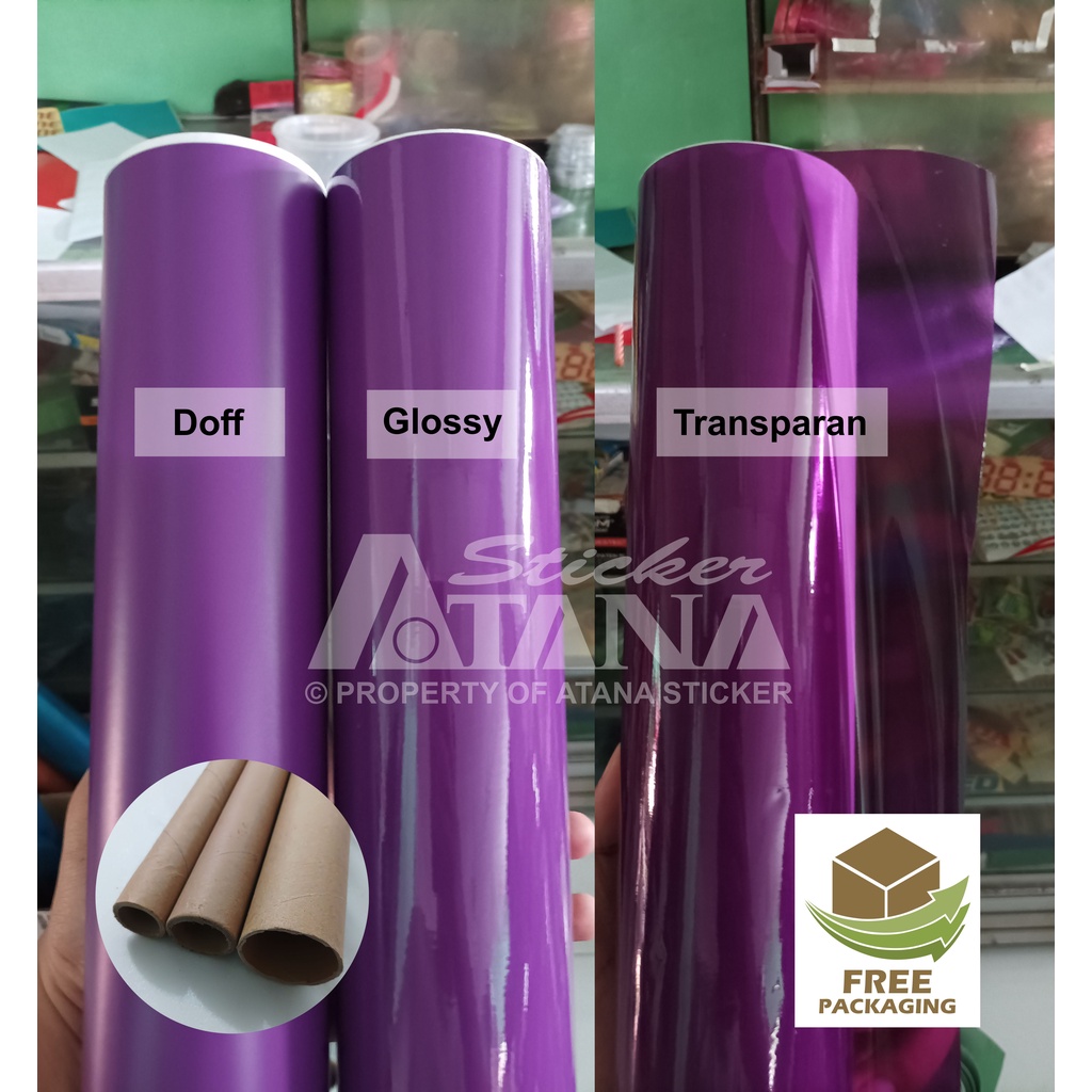 Skotlet Ungu Doff Glossy Transparan Scotlet Purple Violet Dop Gloss Tembus Stiker Hybrid Decal Smoke Matte Motor Mobil Speaker Senapan Background Aquarium Dashboard Skin Hp Laptop Helm PCX NMAX Lexi Beat Vario Vespa RX King Megapro Vixion Supra Mio Astrea