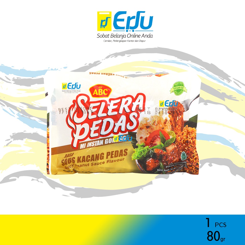 

ECER ABC Selera Pedas Saus Kacang Pedas Mie Instan Goreng Halal MUI - 80gr