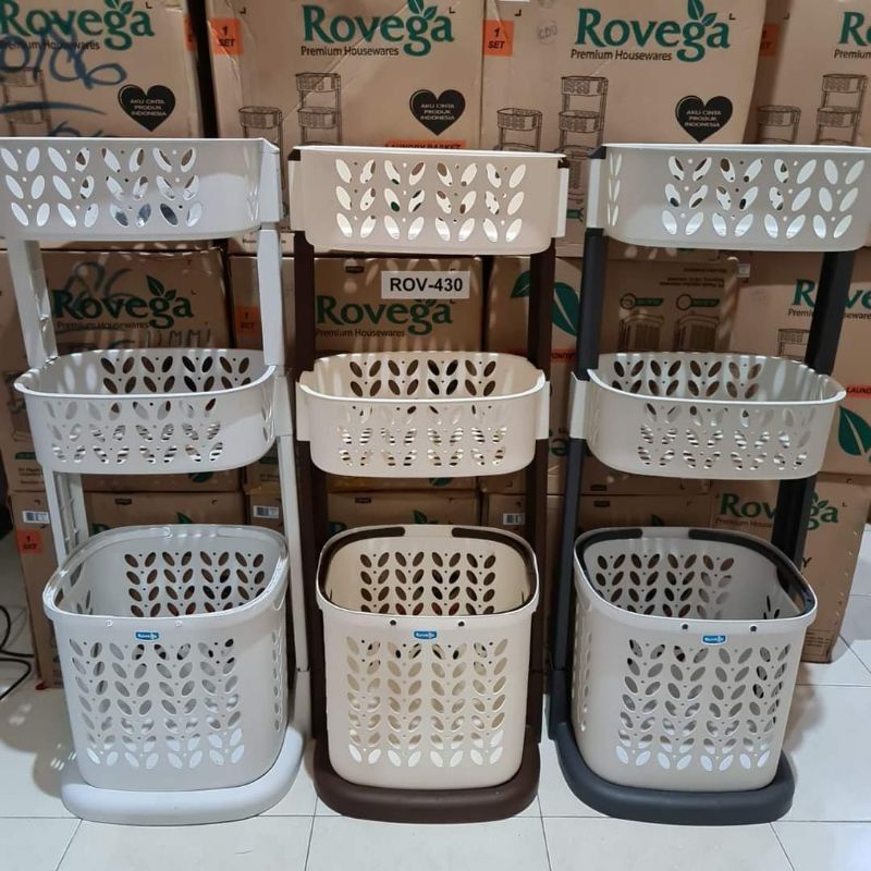 Bak Keranjang Laundry Basket ROVEGA Rak Tempat Baju Pakaian Kotor